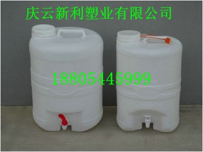 19L帶水龍頭塑料桶，19升帶水嘴塑料桶，釀造品塑料桶.