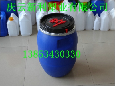25L蘭色化工塑料桶，25升包箍塑料桶，25公斤塑料桶新利塑業(yè)生產(chǎn).